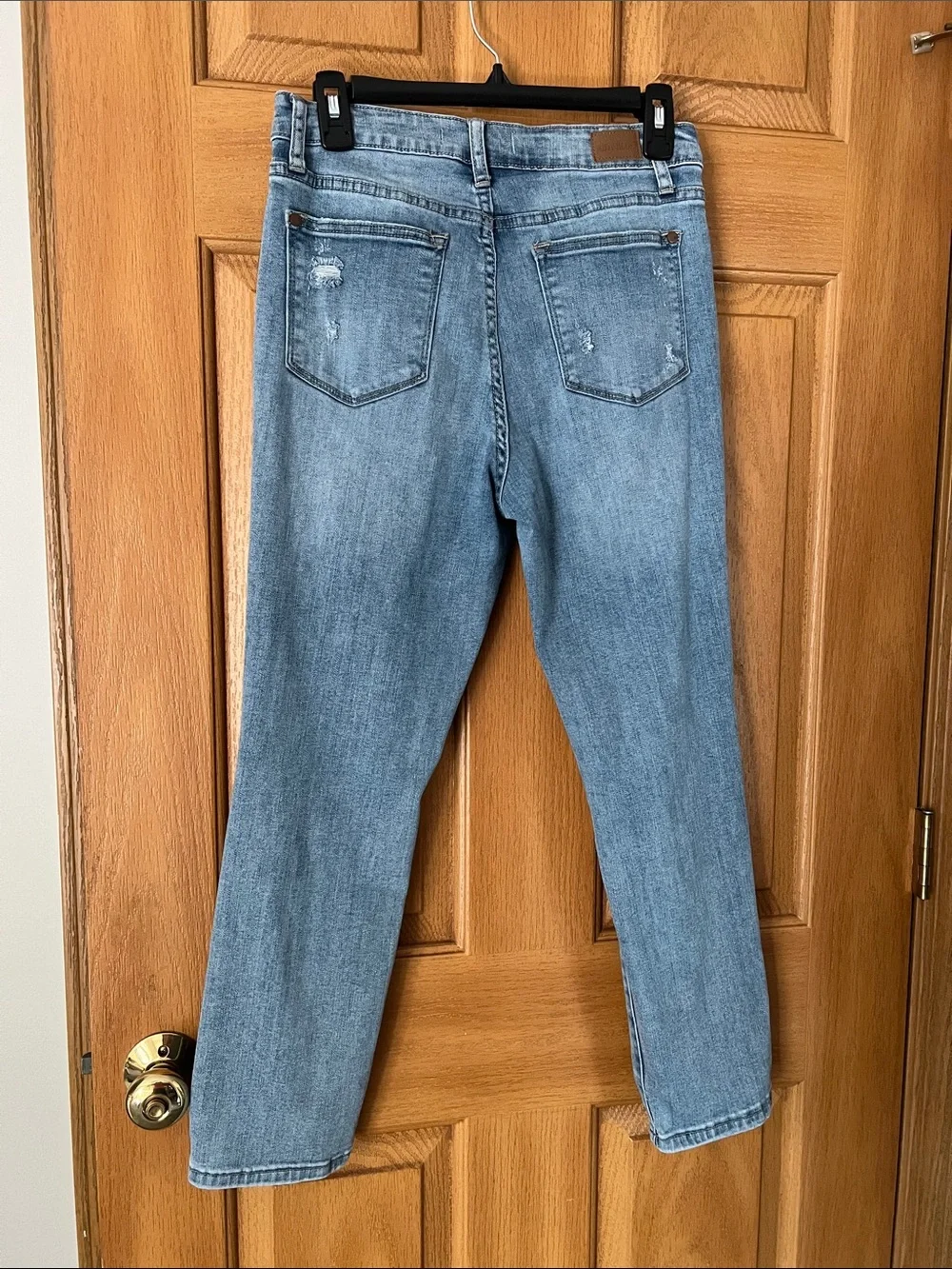 Judy Blue Light Blue Distressed Boyfriend Jeans